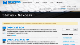 What Nexcess-status.com website looked like in 2014 (9 years ago)