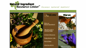 What Naturalingredient.org website looked like in 2014 (9 years ago)