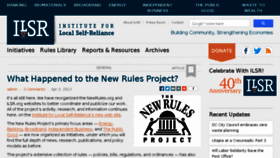 What Newrules.org website looked like in 2014 (9 years ago)