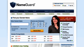 What Nameguard.com website looked like in 2014 (9 years ago)