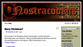 What Nostracodeus.com website looked like in 2014 (9 years ago)