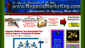 What Negociomarketing.com website looked like in 2014 (9 years ago)