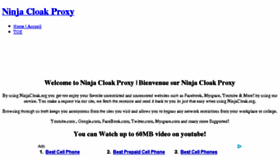 What Ninjacloak.org website looked like in 2015 (9 years ago)