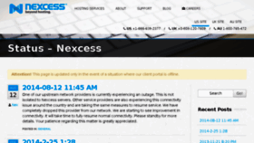 What Nexcess-status.com website looked like in 2015 (9 years ago)
