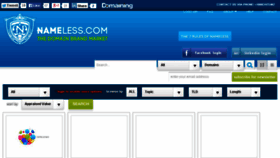 What Nameless.com website looked like in 2015 (9 years ago)