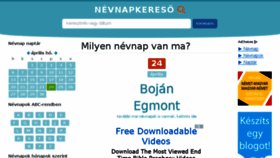 What Nevnapkereso.hu website looked like in 2015 (9 years ago)