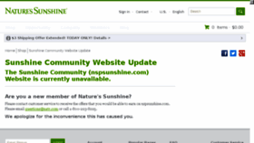 What Nspsunshine.com website looked like in 2015 (9 years ago)