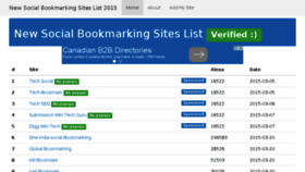 What New-social-bookmarking-list.com website looked like in 2015 (8 years ago)