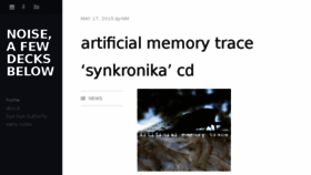 What Noise-below.org website looked like in 2015 (9 years ago)