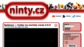 What Ninty.cz website looked like in 2015 (8 years ago)