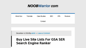 What Noobwarrior.com website looked like in 2015 (8 years ago)