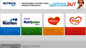 What Nutriciababy.fi website looked like in 2016 (8 years ago)