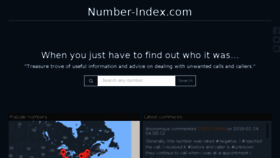 What Number-index.com website looked like in 2016 (8 years ago)