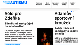 What Nadacnifondautismu.cz website looked like in 2016 (8 years ago)