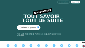 What Nosdevoirs.fr website looked like in 2016 (8 years ago)