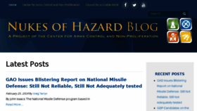What Nukesofhazardblog.com website looked like in 2016 (8 years ago)