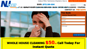 What Njductcleaning.com website looked like in 2016 (8 years ago)