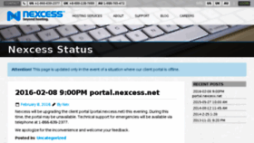 What Nexcess-status.com website looked like in 2016 (8 years ago)