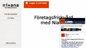 What Niana.se website looked like in 2016 (8 years ago)