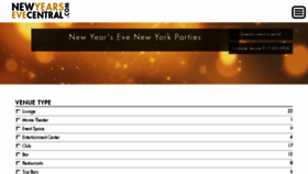 What Newyearsevecentral.com website looked like in 2016 (8 years ago)