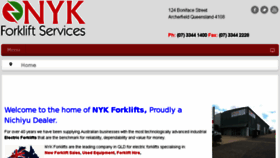 What Nykforklifts.com.au website looked like in 2016 (8 years ago)