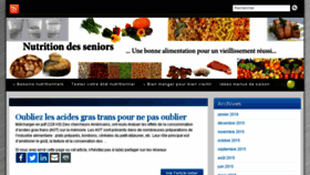 What Nutritiondesseniors.fr website looked like in 2016 (8 years ago)