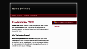 What Noblesoftware.com website looked like in 2016 (8 years ago)