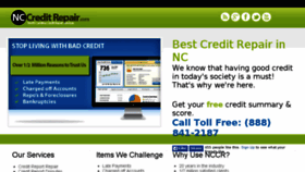 What Nccreditrepair.com website looked like in 2016 (8 years ago)