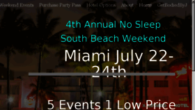 What Nosleepsouthbeach.com website looked like in 2016 (8 years ago)