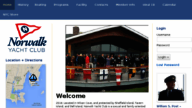 What Norwalkyachtclub.com website looked like in 2016 (8 years ago)