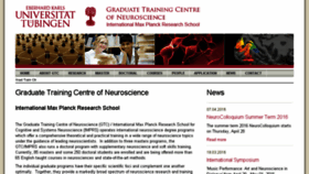 What Neuroschool-tuebingen.de website looked like in 2016 (8 years ago)