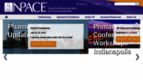 What Npace.org website looked like in 2016 (8 years ago)