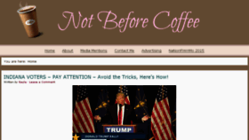 What Notb4coffee.com website looked like in 2016 (8 years ago)