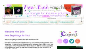 What Newbeehomeschooler.com website looked like in 2016 (8 years ago)