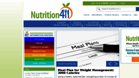 What Nutrition411.com website looked like in 2016 (8 years ago)
