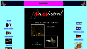 What Namineral.be website looked like in 2016 (8 years ago)