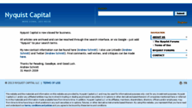 What Nyquistcapital.com website looked like in 2016 (8 years ago)
