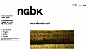 What Ngbk.de website looked like in 2016 (8 years ago)