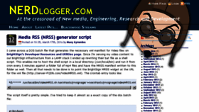 What Nerdlogger.com website looked like in 2016 (8 years ago)