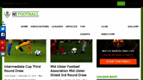 What Nifootball.co.uk website looked like in 2016 (8 years ago)