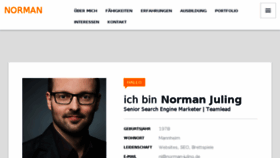 What Norman-juling.de website looked like in 2016 (8 years ago)