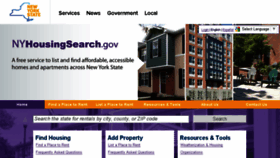 What Nyhousingsearch.gov website looked like in 2016 (8 years ago)
