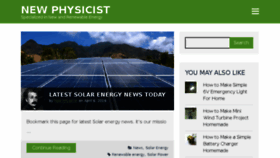 What Newphysicist.com website looked like in 2016 (7 years ago)