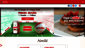 What Nutella.it website looked like in 2016 (7 years ago)