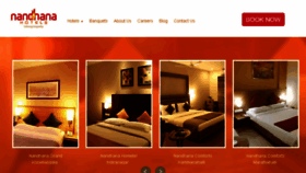 What Nandhanahotels.com website looked like in 2016 (7 years ago)