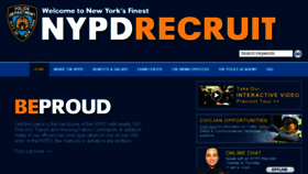 What Nypdrecruit.com website looked like in 2016 (7 years ago)