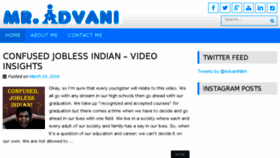 What Nitinadvani.in website looked like in 2016 (7 years ago)