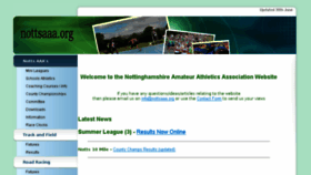What Nottsaaa.org website looked like in 2016 (7 years ago)