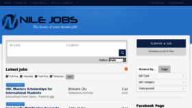 What Nilejobs.com website looked like in 2016 (7 years ago)