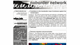 What Noborder.org website looked like in 2016 (7 years ago)